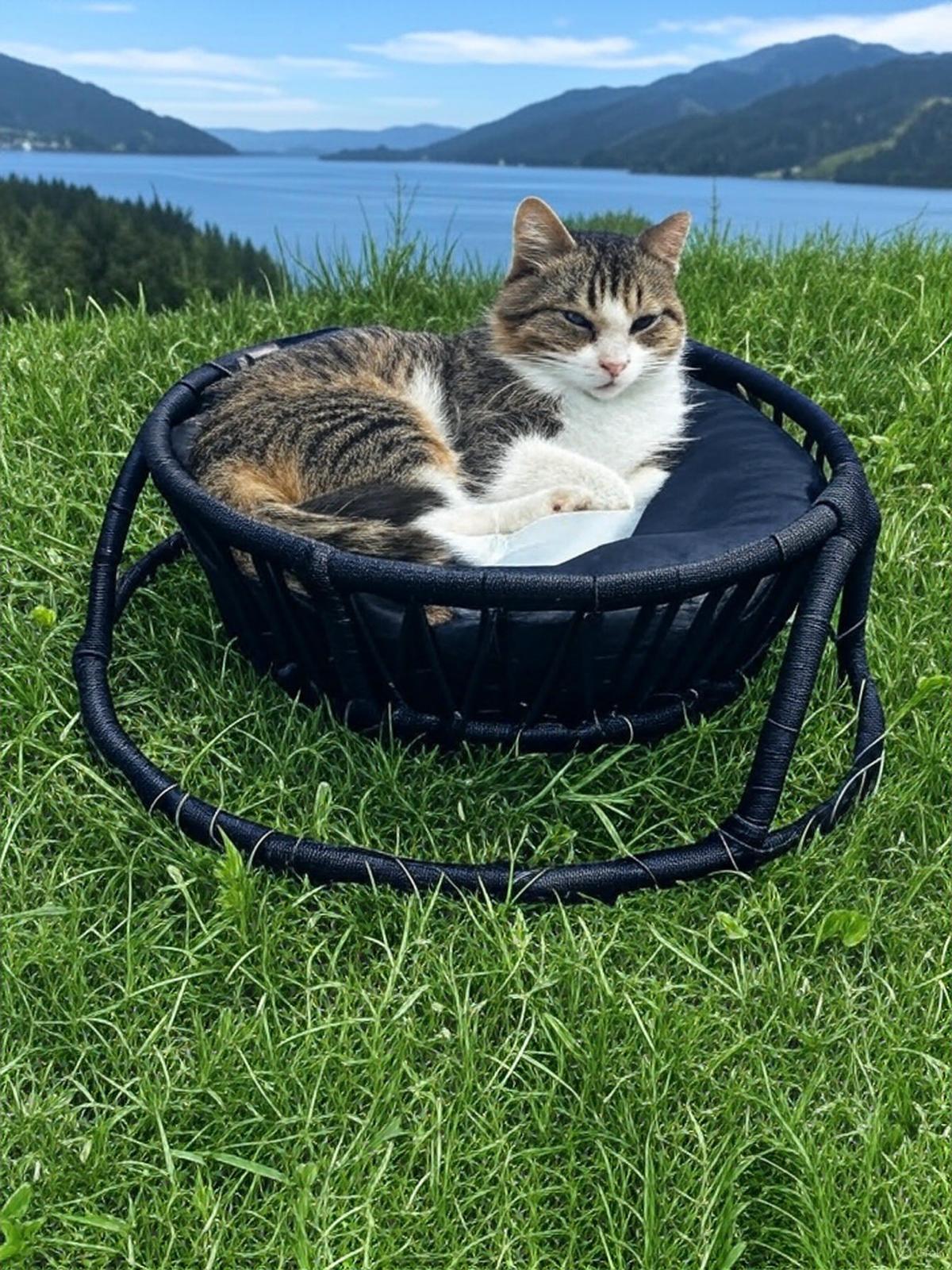 QUVA LİFOS KEDİ YATAĞI / 44*44 DEKORATİF KEDİ YATAĞI